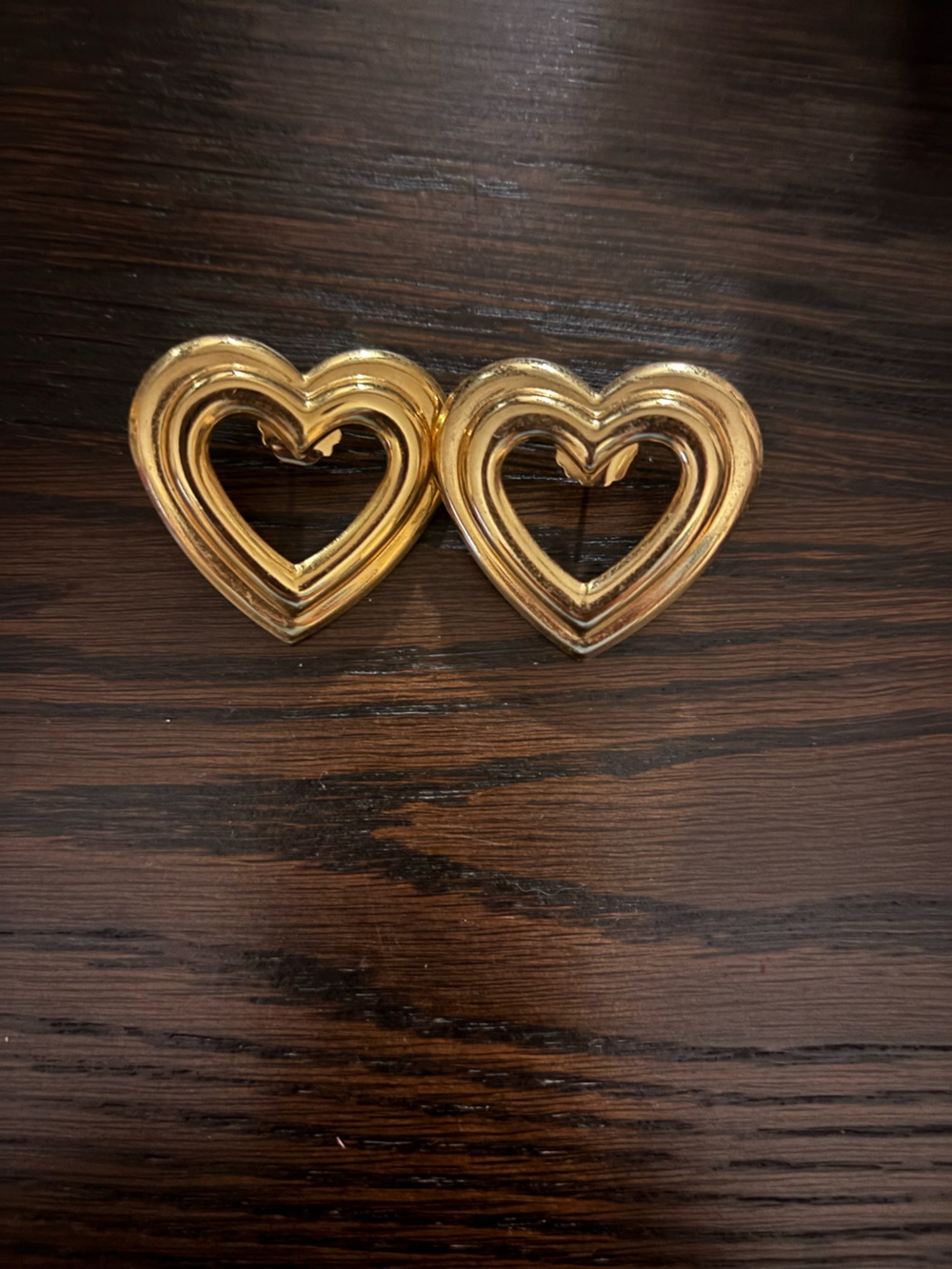 Gold Heart Hoop Earrings - Women's Fashion Jewelry